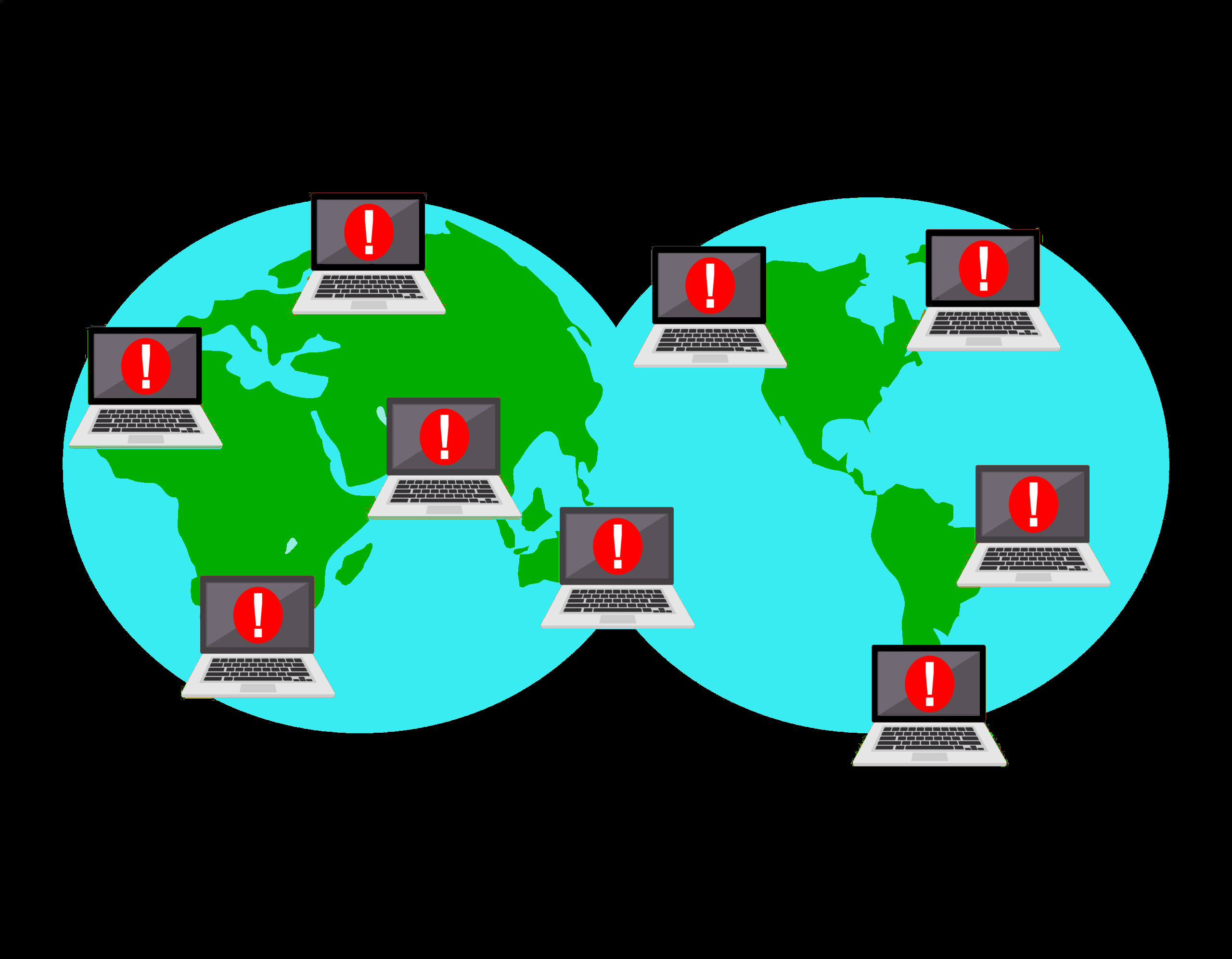 Network Virus Illustration