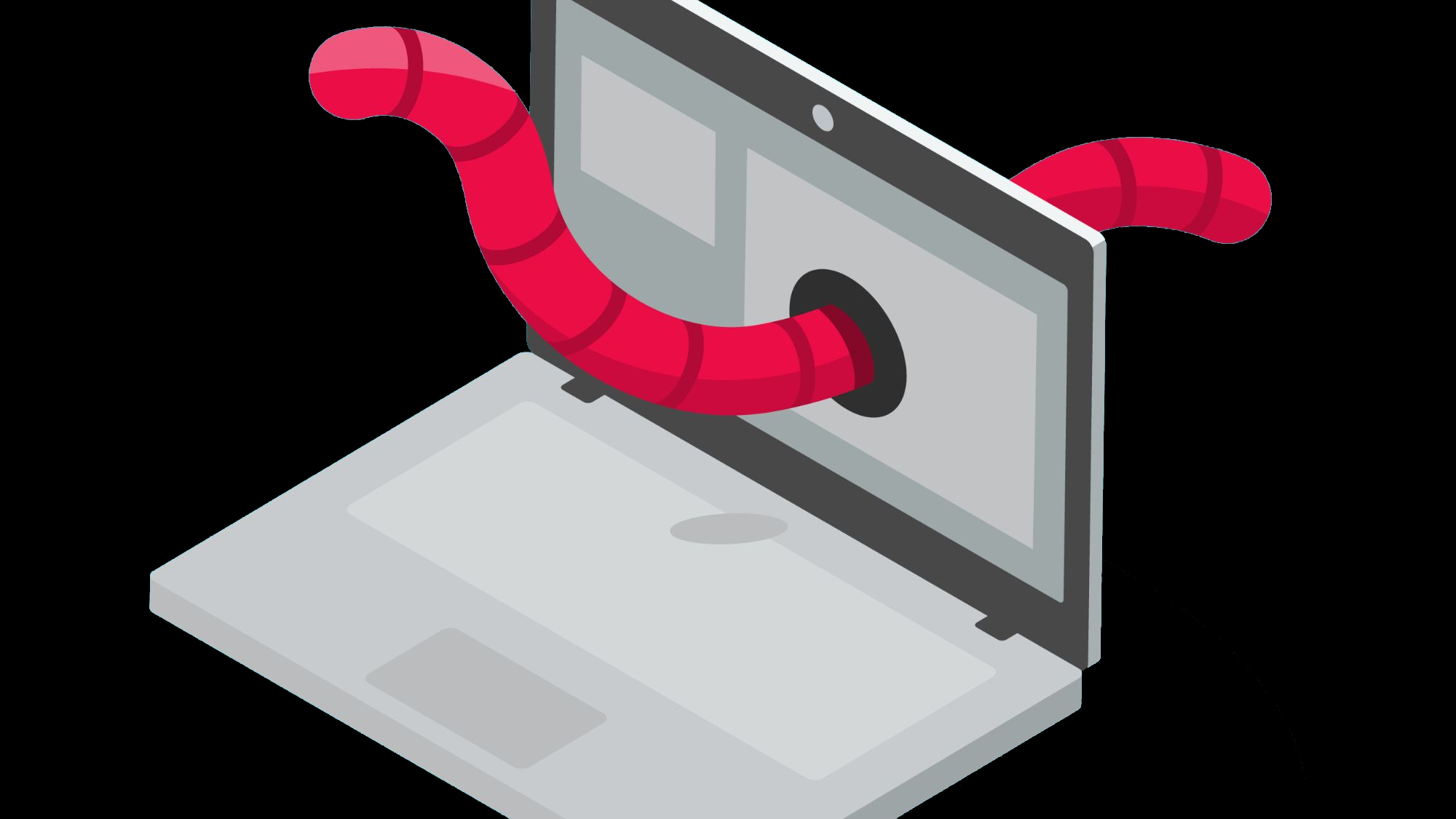 Trojans and Worms Illustration